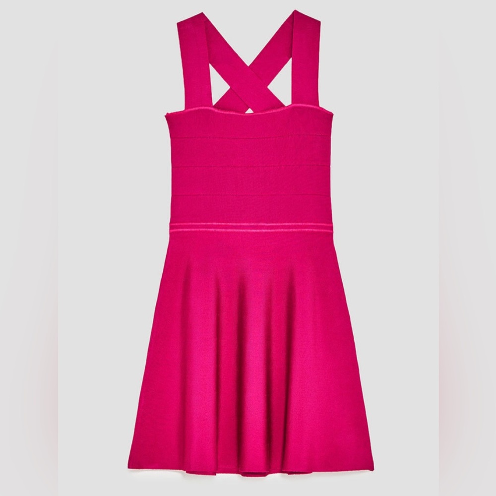ZARA knit criss-cross back dress